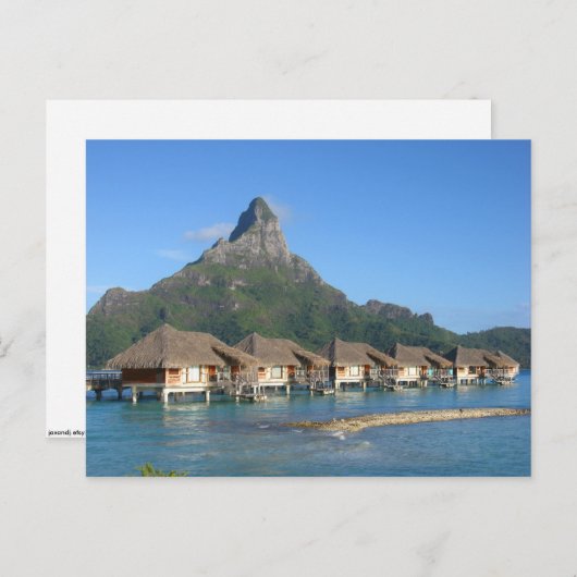 Bora Bora Huts Postkarte (Vorne/Hinten)