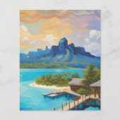 Bora Bora Insel Französisch Polynesien Kunst Flyer (Vorne)