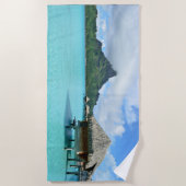 Bora Bora Insel und Erholungsort mit blauer Lagune Strandtuch (Vorderseite)