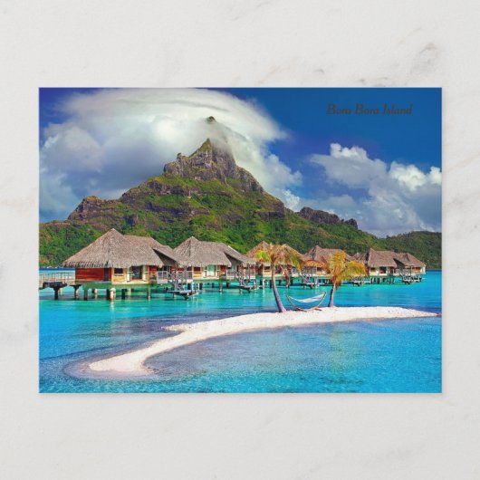 Bora Bora Island Feiertagspostkarte (Vorderseite)