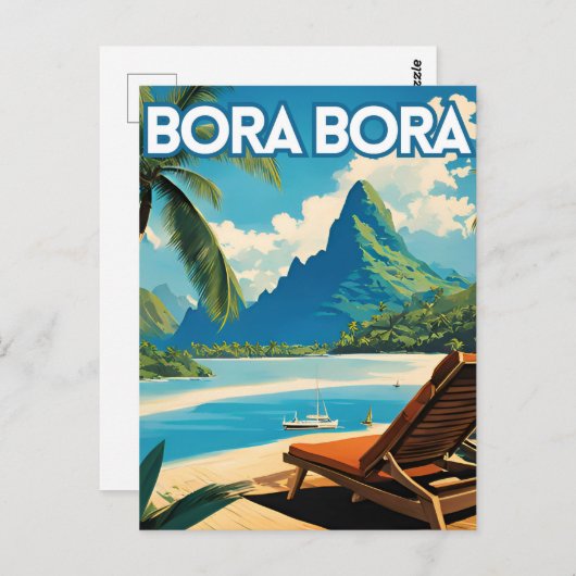 Bora Bora Island Postkarte (Vorne/Hinten)