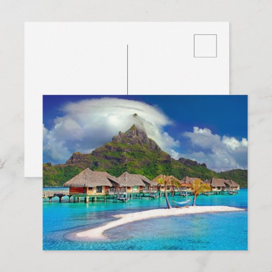 Bora Bora Karibosinsel Postkarte (Vorne/Hinten)