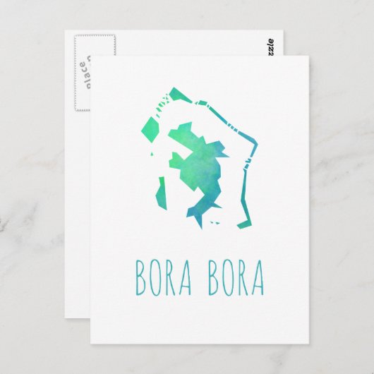 Bora Bora Karte (Vorne/Hinten)