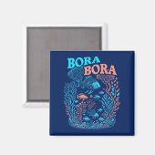 Bora Bora Korallenriff Magnet (Vorderseite/Rückseite)