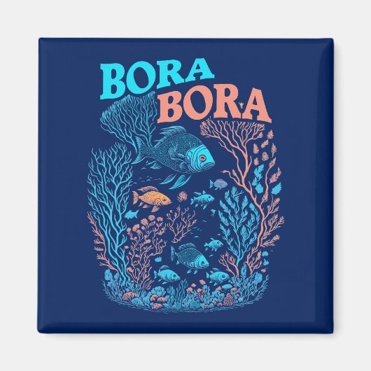 Bora Bora Korallenriff Magnet (Vorne)