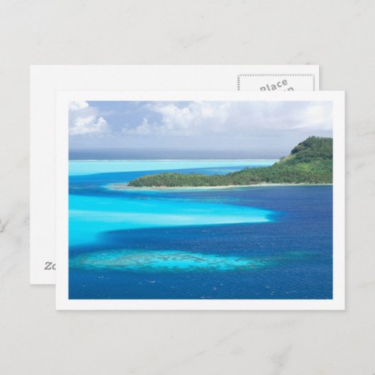 Bora Bora Lagoon, Französisch-Polynesien Postkarte (Vorne/Hinten)