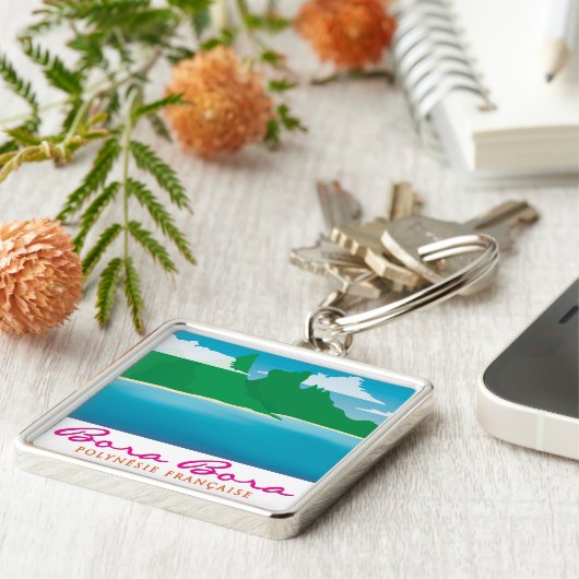 Bora bora landscape schlüsselanhänger (Seite)