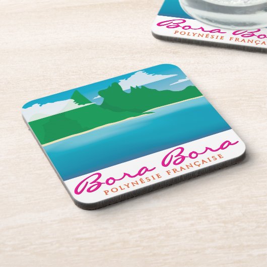 Bora bora landscape untersetzer (Linke Seite)