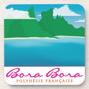 Bora bora landscape untersetzer