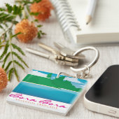 Bora-Bora-Landschaft Schlüsselanhänger (Vorderseite rechts)