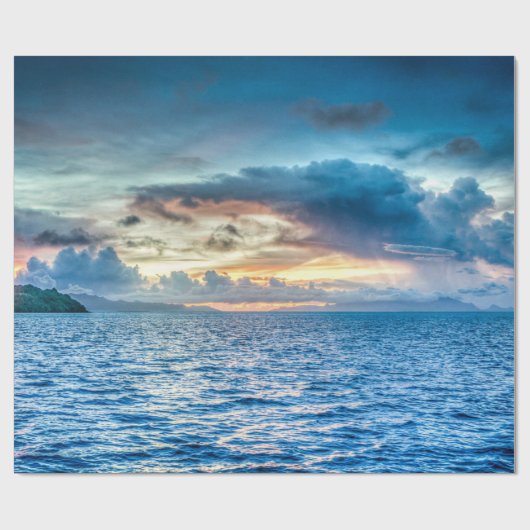 Bora Bora Ocean View Foto Geschenkpapier (Flach)