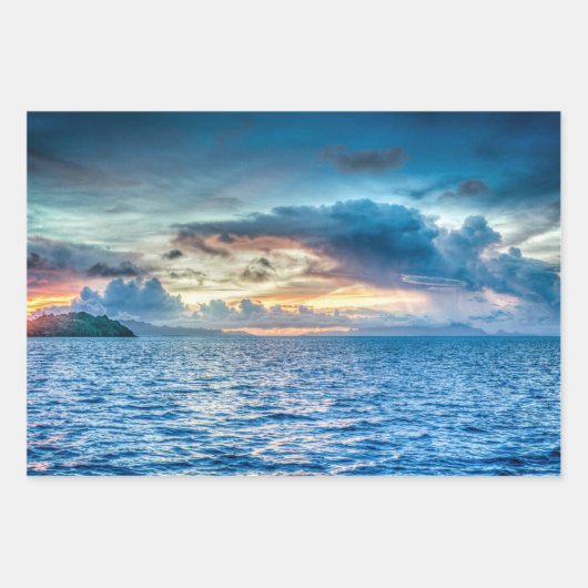 Bora Bora Ocean View Foto Geschenkpapier Set (Vorderseite)