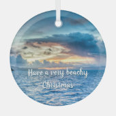 Bora Bora Ocean View Foto Ornament Aus Glas (Vorderseite)