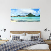 Bora Bora Panorama Print Leinwanddruck (Insitu (Schlafzimmer))