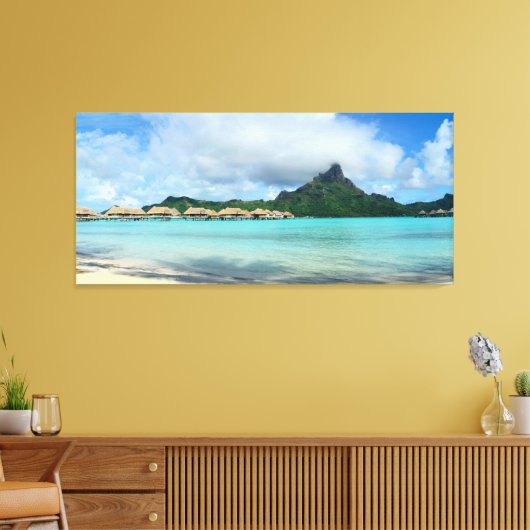 Bora Bora Panorama Print Leinwanddruck (Insitu (Wohnzimmer))