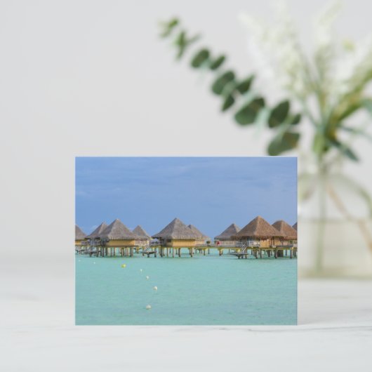 Bora Bora Paradise, Bungalow Overwater Postkarte (Stehend Vorderseite)