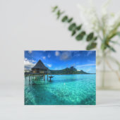 Bora Bora Paradise, Bungalow Overwater Postkarte (Stehend Vorderseite)