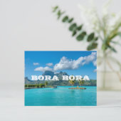 Bora Bora Polynesia Tropical Inselreise Postkarte (Stehend Vorderseite)