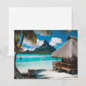 Bora Bora Postcard (2) Feiertagskarte (Vorne/Hinten)