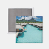 Bora Bora Postcard (Bora Bora 4) Magnet (Vorderseite/Rückseite)
