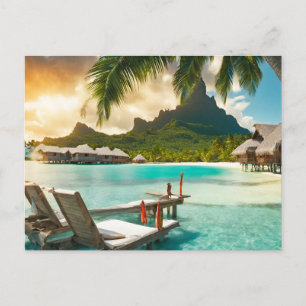 Bora Bora Postcard (Bora Bora d) Feiertagspostkarte