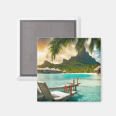 Bora Bora Postcard (Bora Bora d) Magnet (Vorderseite/Rückseite)