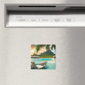 Bora Bora Postcard (Bora Bora d) Magnet (In Situ (Geschirrspüler))