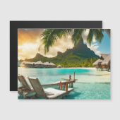 Bora Bora Postcard (Bora Bora d) Magnetkarte (Vorne/Hinten)