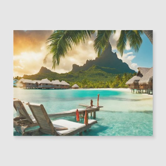 Bora Bora Postcard (Bora Bora d) Magnetkarte (Vorderseite)