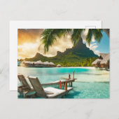 Bora Bora Postcard (Bora Bora d) Postkarte (Vorne/Hinten)
