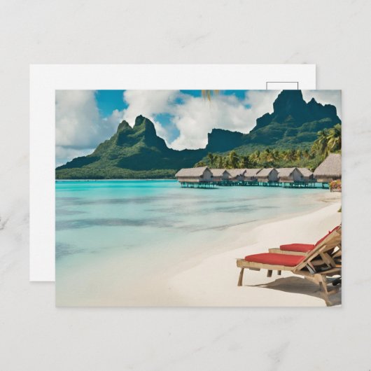 Bora Bora Postcard (Bora Bora f) Postkarte (Vorne/Hinten)