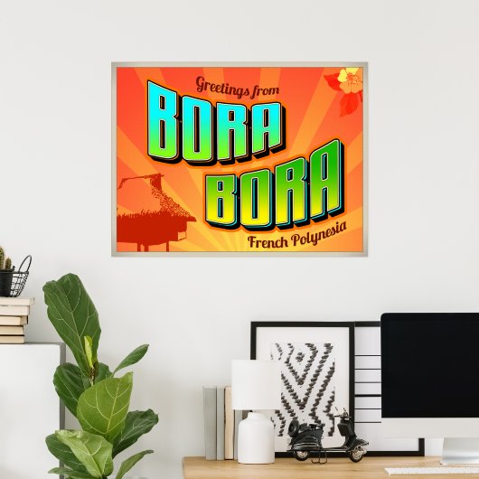 BORA BORA Poster (Heimbüro)