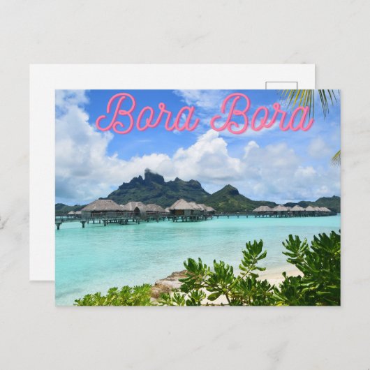 Bora Bora Postkarte (Vorne/Hinten)
