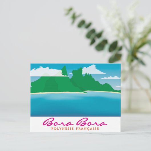 Bora Bora Postkarte (Stehend Vorderseite)