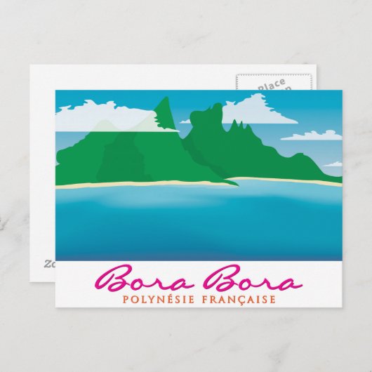 Bora Bora Postkarte (Vorne/Hinten)