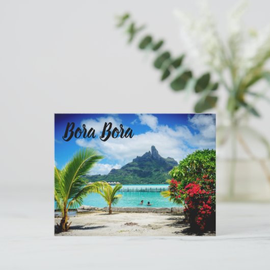 Bora Bora Postkarte (Stehend Vorderseite)