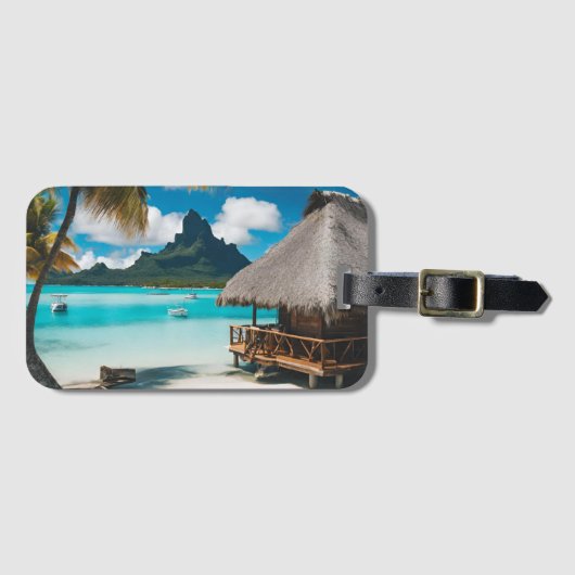 Bora Bora Postkarte (2) Gepäckanhänger (Vorderseite (Horizontal))
