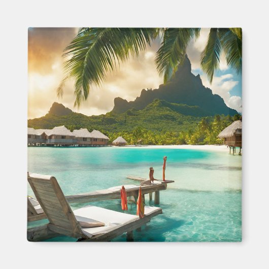 Bora Bora Postkarte (Bora Bora d) Magnet (Vorne)