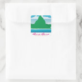 Bora Bora Quadratischer Aufkleber (Tasche)