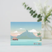 Bora Bora Reise Postkarte (Stehend Vorderseite)