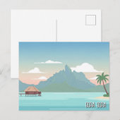 Bora Bora Reise Postkarte (Vorne/Hinten)