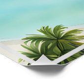 Bora bora retro Reiseplakat, Französisch Polynesie Poster (Ecke)