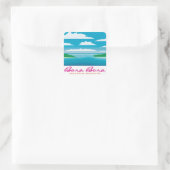 Bora Bora Riff Quadratischer Aufkleber (Tasche)