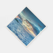 Bora Bora schöner Sonnenuntergang Serviette (Ecke)