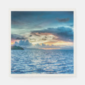 Bora Bora schöner Sonnenuntergang Serviette (Vorderseite)