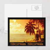 Bora Bora - Sonnenuntergang Postkarte (Vorne/Hinten)