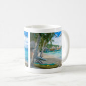 Bora Bora Strandbungalows Ozean Kaffeetasse (VorderseiteRechts)