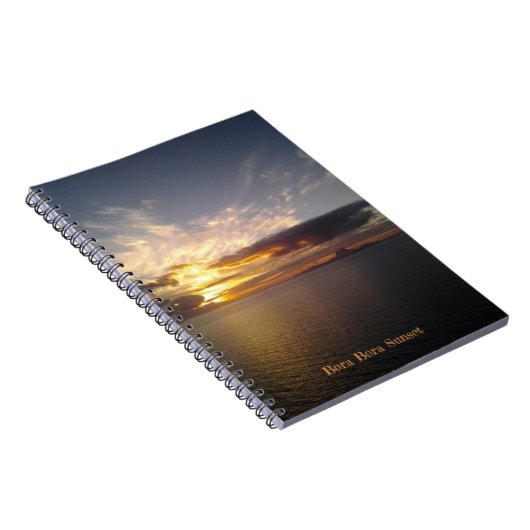 Bora Bora Sunset Notebook Notizblock (Rechte Seite)