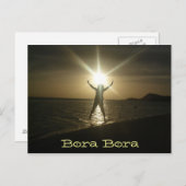 Bora Bora Sunset Postkarte (Vorne/Hinten)
