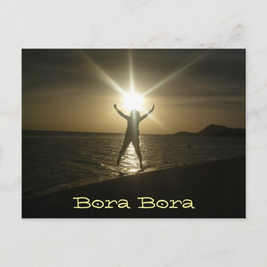 Bora Bora Sunset Postkarte (Vorderseite)